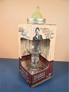 Ridge Top Kountry Krystal Jeff Foxworthy Mason Jar Nipple Redneck Beverage Glass